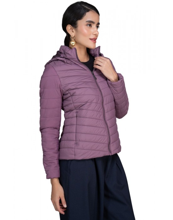 Women Packable Jacket Purple
